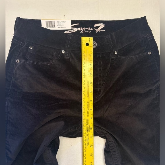 Velvet Seven7 tummy-less high rise black skinny pants NWT Sz-8. N11 - Picture 5 of 8